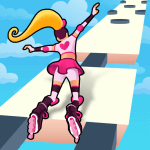 Sky Roller: Rainbow Skating Logo